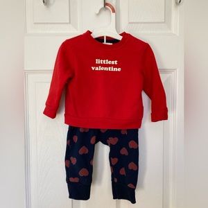 Infant 6-9 Month Cozy Valentine Outfit